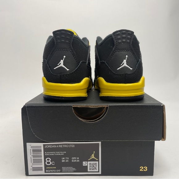 Nike Air Jordan 4 Retro TD “Thunder/Tour Yellow” 2023 - Picture 4 of 4